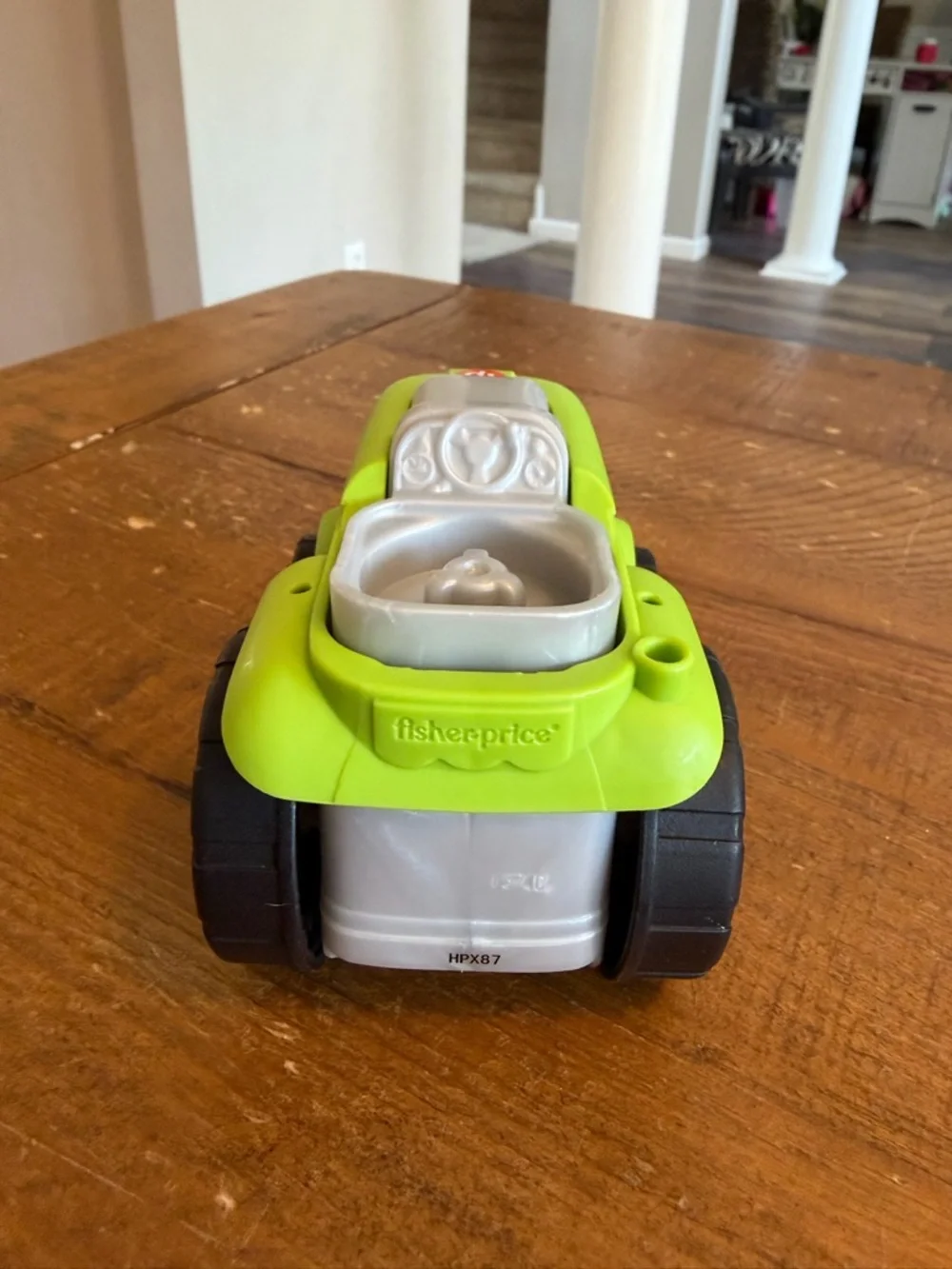 Fisher Price Little People green tractor as is